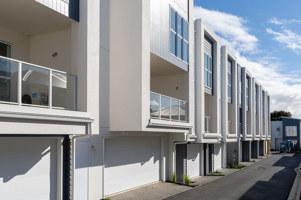 Spacious bedroom with modern furniture